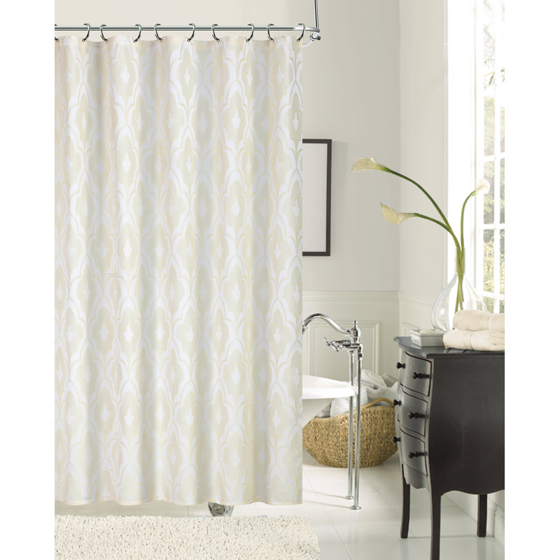 Geometric Shower Curtain, Ivory