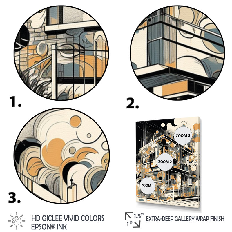 Art mural sur toile noir et gris, H 20 po x l 12 po x P 1 po, Cadre flottant doré