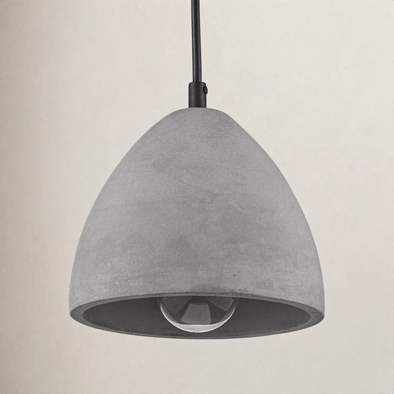 Zac 1 - Light Concrete Dome Pendant