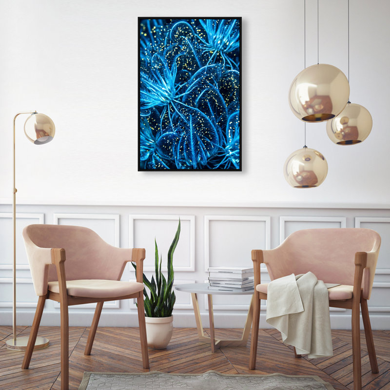 Neon Garden Print by Oliver Gal, 55"H x 37"W, Black Floater Frame