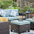 Argyri 9 - Person Outdoor Wicker Patio Conversation Furniture Set with Firepit-86752622