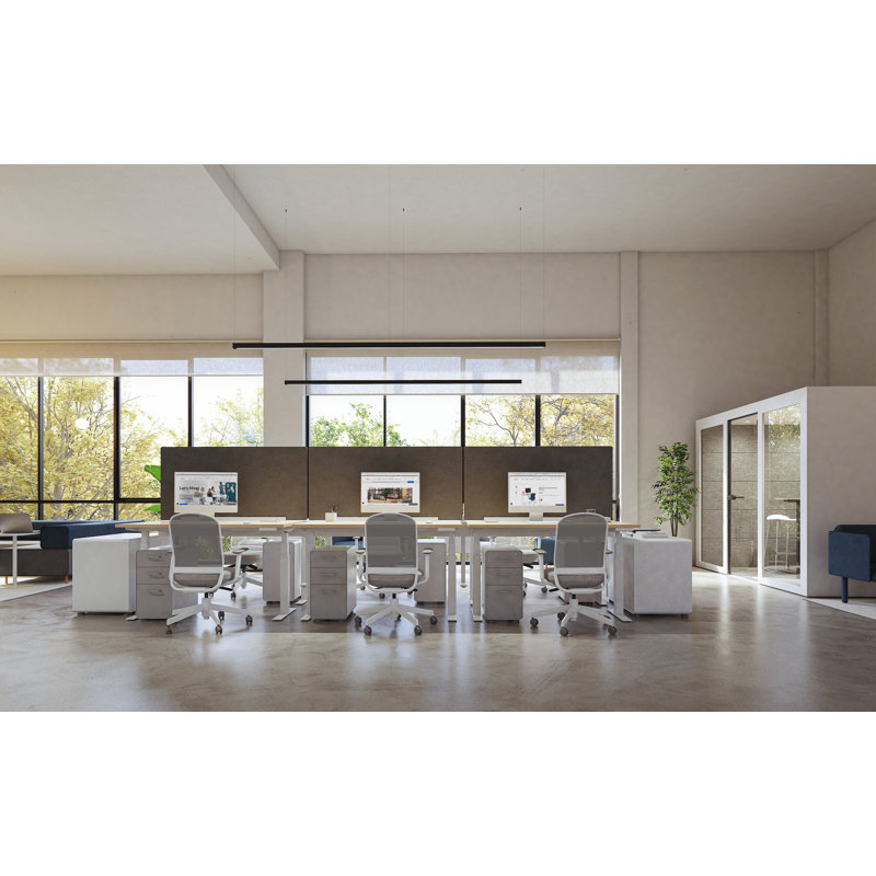 Maxwell Task Chair, White, Silver