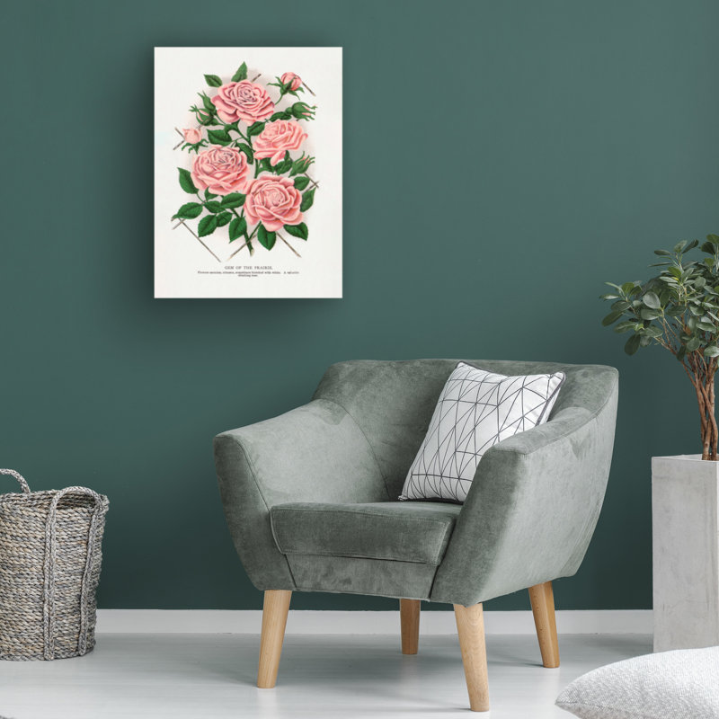Reproduction d'art sur toile, "Rose", H 47 po x l 35 po