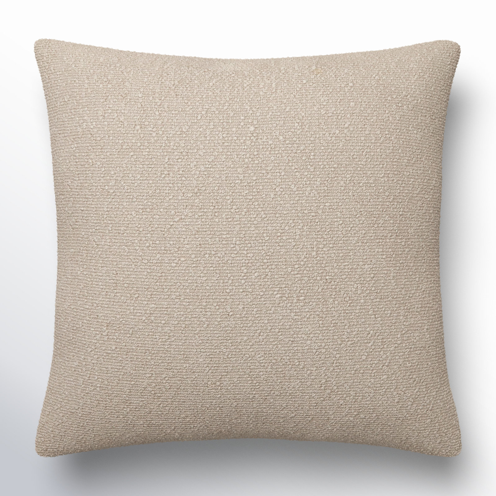 Amalfi Boucle Throw Pillow, Down, 22" x 22", Beige