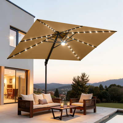 11 white patio umbrella Safavieh 11 ft. Zimmerman Market Umbrella, White