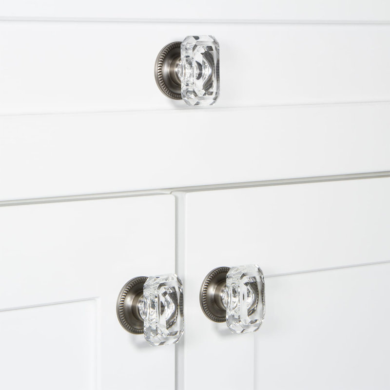Baguette Rectangular Knob, Antique Pewter