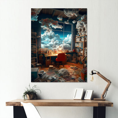 Dreamy Office I - City Fantasy Metal Wall Décor
