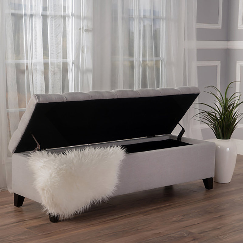 GLOUSTER STORAGE OTTOMAN V2, Light Gray
