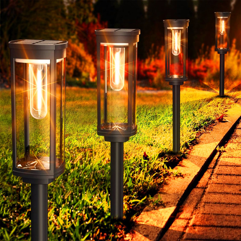 Lampe sur pied d'extérieur à énergie solaire 25 po à DEL intégrée
