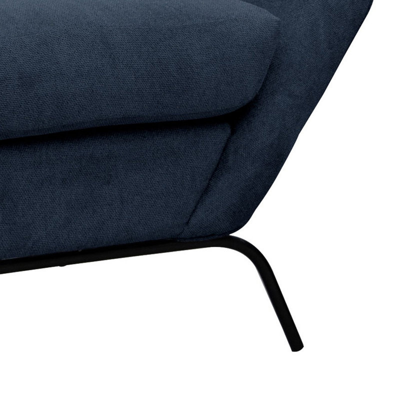 Fauteuil Romuald, Polyester bleu foncé