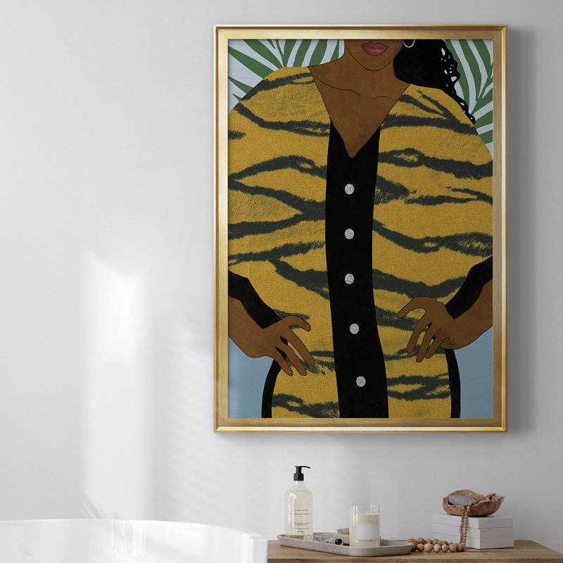 Toile encadrée de qualité supérieure Her Style II - prête à être accrochée, Cadre doré, H 42,5 po x l 30,5 po x P 1 po