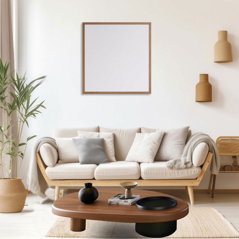 Table basse moderne en bois massif Belfield