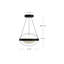 Luminaire suspendu géométrique 1 lumière DEL Virgo-88045377-88045376