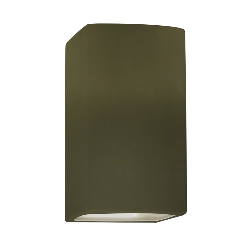 1 - Light Flush Mounted Sconce, White Crackle, No, 13.5" H x 7.25" W x 6.5" D