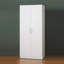 Armoire à chaussures haute avec six tablettes en blanc-1970874806