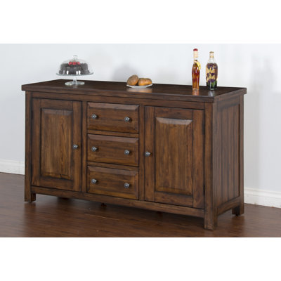 Buffet en bois d'acajou à 3 tiroirs Hexham