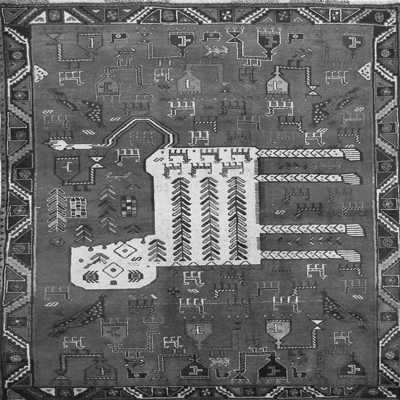 Mogle Chenille Animal Print Indoor Rug, Square 4'