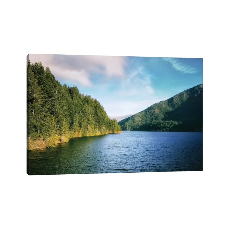 Crescent Lake 1 Piece Wrapped Canvas Wall Art, 30.48 cm H x 45.72 cm W