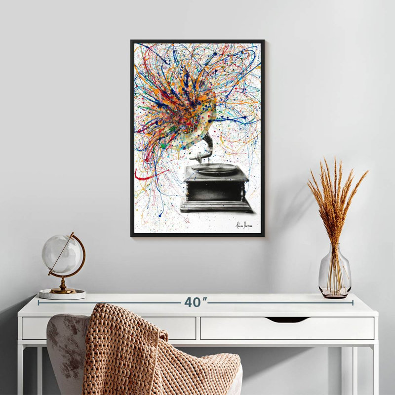 Plus fort, Cadre flottant noir, 17 po x 25 po