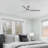 Gossamer 52'' Indoor Ceiling Fan with Light and Remote, Ceiling Fan with LED Light Kit, Modern 3-Blade Design, Quiet 6-Speed DC Motor - Brushed Nickel-89481479-89481473