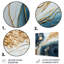 Blue And Gold Marble River I - Liquid Ink Abstract Metal Wall Art-1734741435