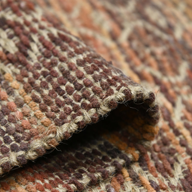 Bertrand Handwoven Eco-Friendly Low-Pile Jute Blend Area Rug, Rectangle 2' x 3'