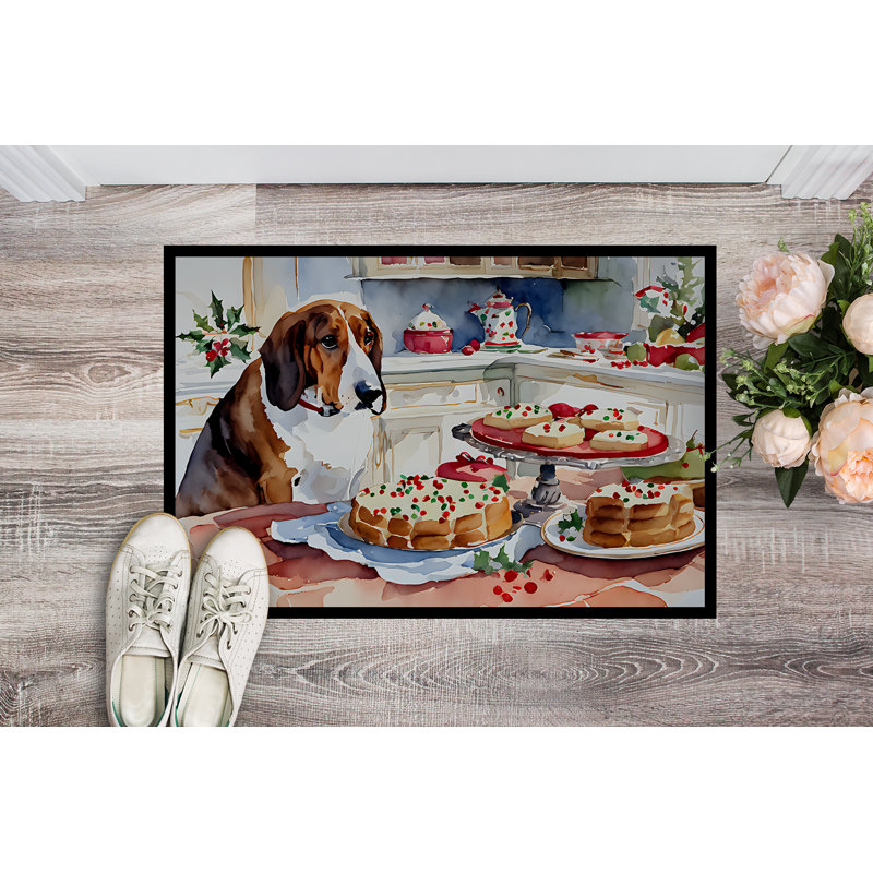 Paillasson Basset Hound Junya DAC3723, L 18 po x L 27 po