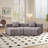 Boneless 2 - Piece Chenille Curved Sectional Sofa With 2 Pillows-990713745-990713751