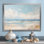 «Beige and Blue Beach Minimal Horizon», art mural plage côtière