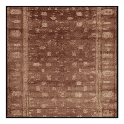Machine Washable Overdyed Brown Area Rug