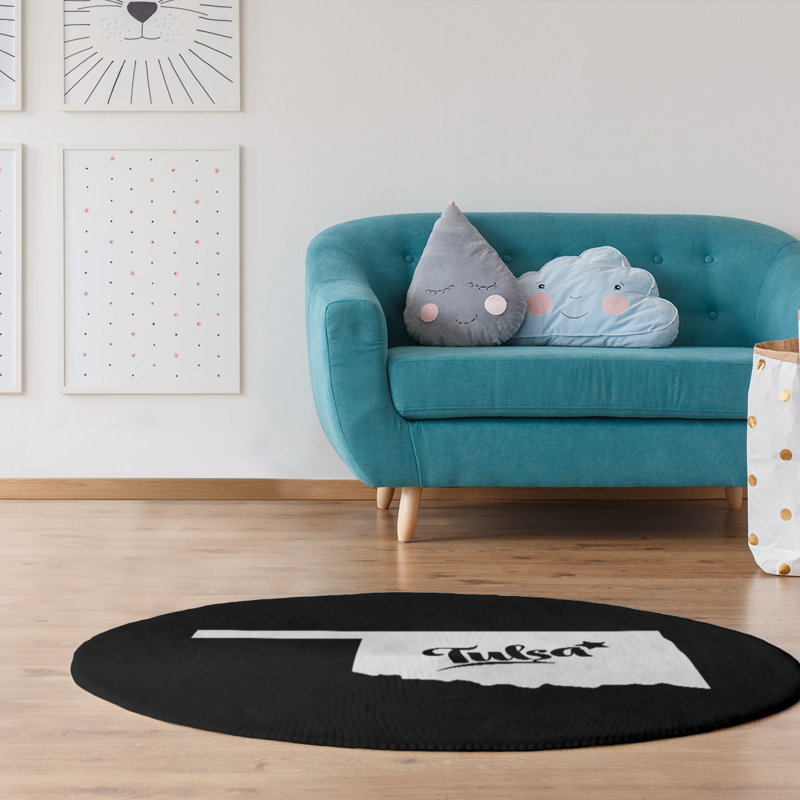 Tapis en poly-chenille oklahoma tulsa, Rond 5 pi