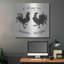 «Le Coq Silhouette Sq Words» par Courtney Prahl, art mural en métal-466413654