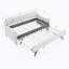 Lit de jour simple rembourré avec lit gigogne simple et charge USB-188940334