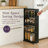 Lavish Home 4 Tier Slim Rolling Storage Cart, Black-278557104