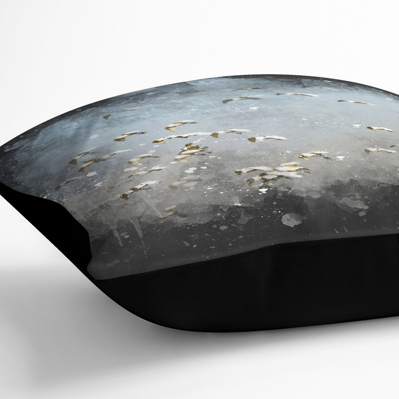 Square Throw Cushion, 55cm H x 55cm W x 20cm D, Black