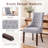 Parsons Upholstered Dining Chair Tufted  Soild Wood Side Chair-312710355
