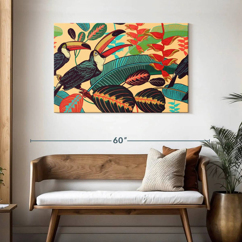 Brampt Exotic Toucans, 30'' H x 45'' W