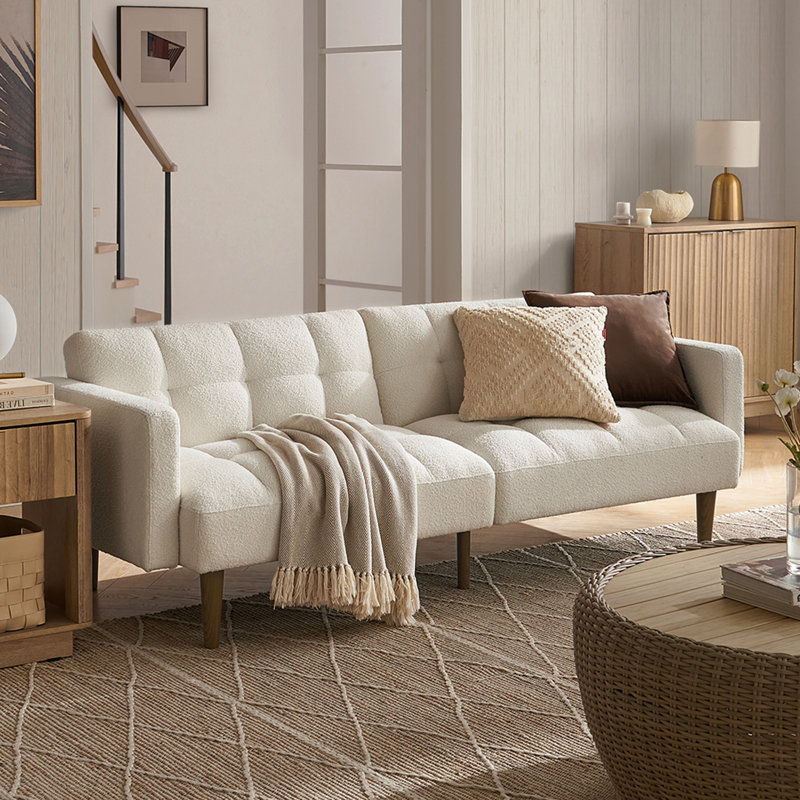 Ericca Twin 76.8'' Upholstered Convertible Sofa