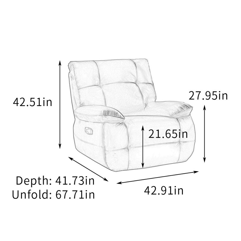 Fauteuil inclinable Quanetta, Cyan