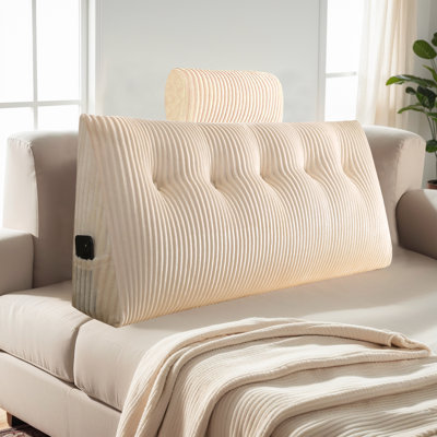 Magic Velvet Backrest Pillow,Headboard Wedge Pillow 