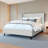 Platform Bed with Wingback Headboard-409452247