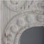 2 ensembles de grands panneaux de décoration murale en bois, avec une finition de peinture blanche usée et des accents de miroir circulaire, taille 17 po x 48 po