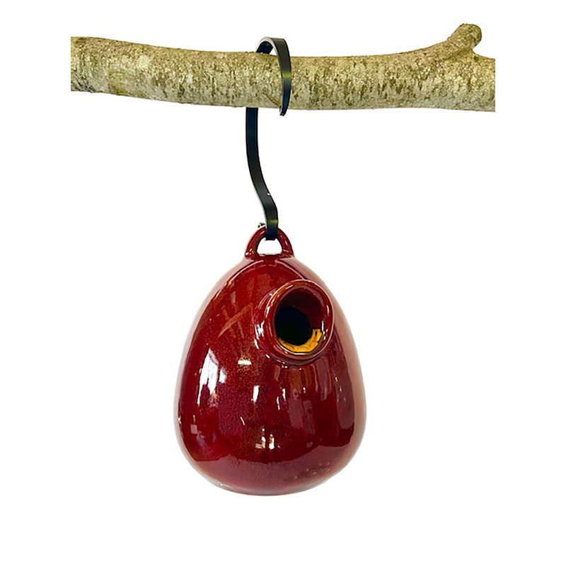 Cabane à oiseaux 7 po x 7 po x 9 po Pisco Egg, Rouge