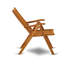 7 Piece Patio Bistro Dining Furniture Set Consist of a Rectangle Outdoor Acacia Wood Table and 6 Folding Adjustable Arm Chairs, 36x66 Inch, Natural Oil-2099193181
