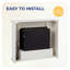 Larry Castleton Fires & Fireplaces 101 cm W White Electric Fireplace with 6824.28 BTU