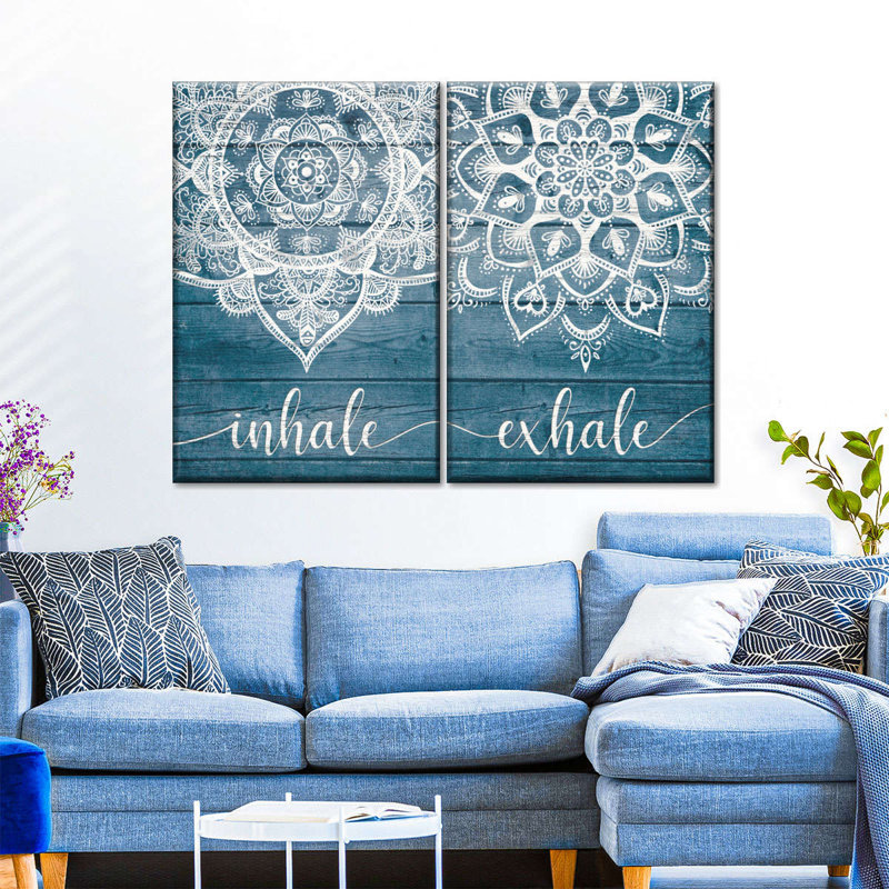 «Inhale Exhale Zen XI», reproduction sur toile, H 24 po x l 33 po x P 1,25 po