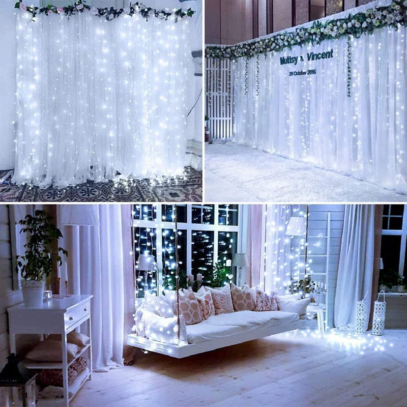 Amandajean 300 - Bulb 1'' Plug-in LED Fairy String Light, White