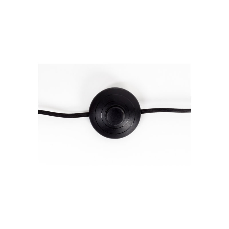 Totem Black Iron Floor Lamp with Velvet Shade 58''