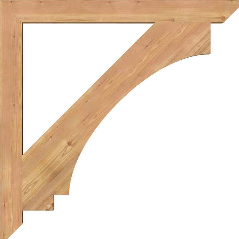 BKTIMP06 Support en bois rustique à lattes impériales, Cèdre rouge de l'Ouest (lisse), H 38 po x l 3,5 po x P 38 po