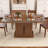 Fluted Extendable Dining Room Table For 4-6, 47-65 Inch Rectangle Kitchen Dining Table With Sliding Door, Storage-1884457046